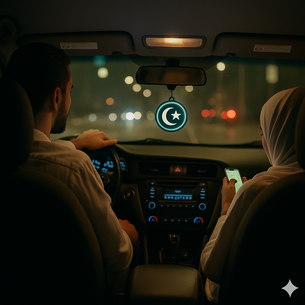 CRESCENT MOON  - LED PROTECTION PENDANT