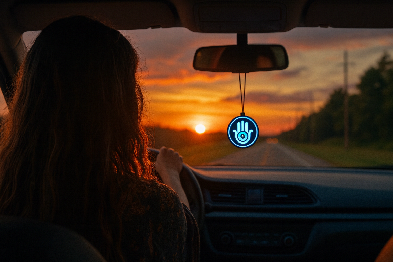 EVIL EYE / HAND OF HAMSA - LED PROTECTION PENDANT